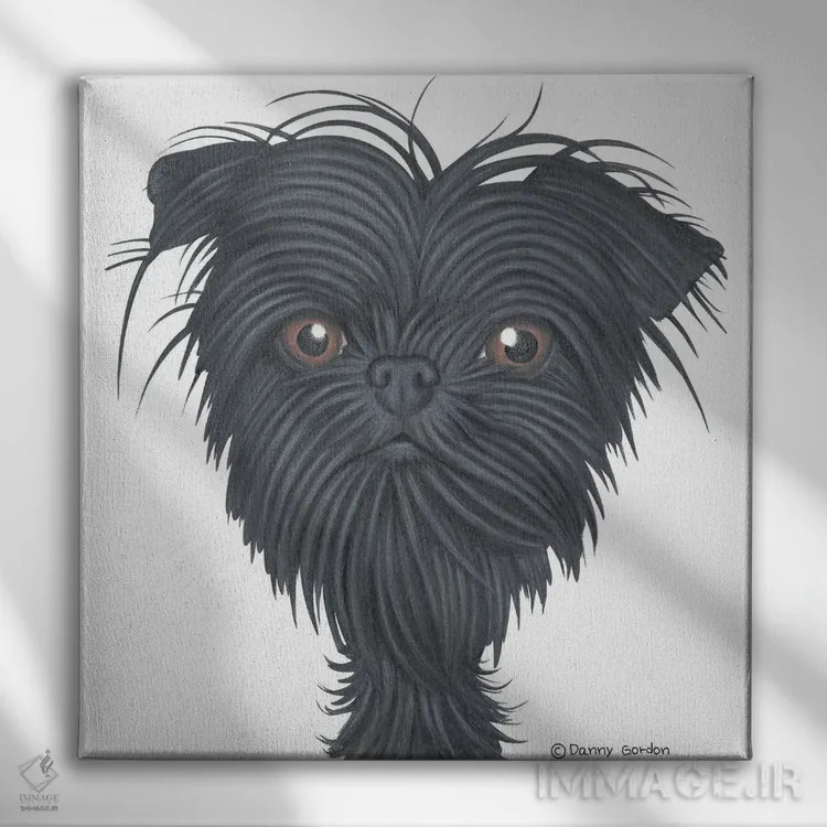 تابلو پرتره آفتنپینشر (نژاد سگ) اثر دنی گوردون - نمای روبهرو روی دیوار