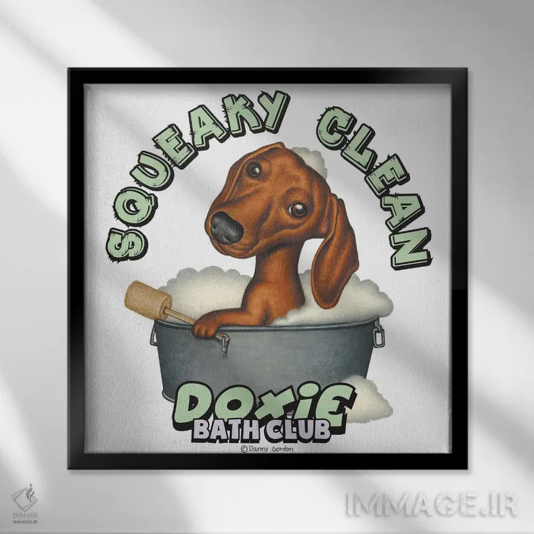 تابلو داشهوند تروتمیز اثر دنی گوردون - نمای قابدار مشکی