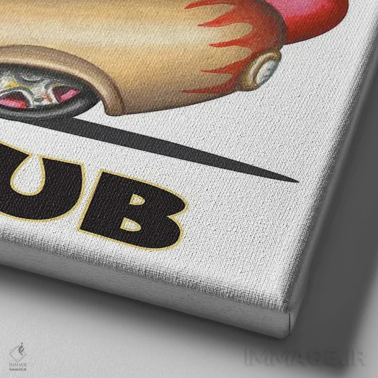 تابلو باشگاه هواداران خودروی وینر داشهوند اثر دنی گوردون - نمای نزدیک بافت بوم