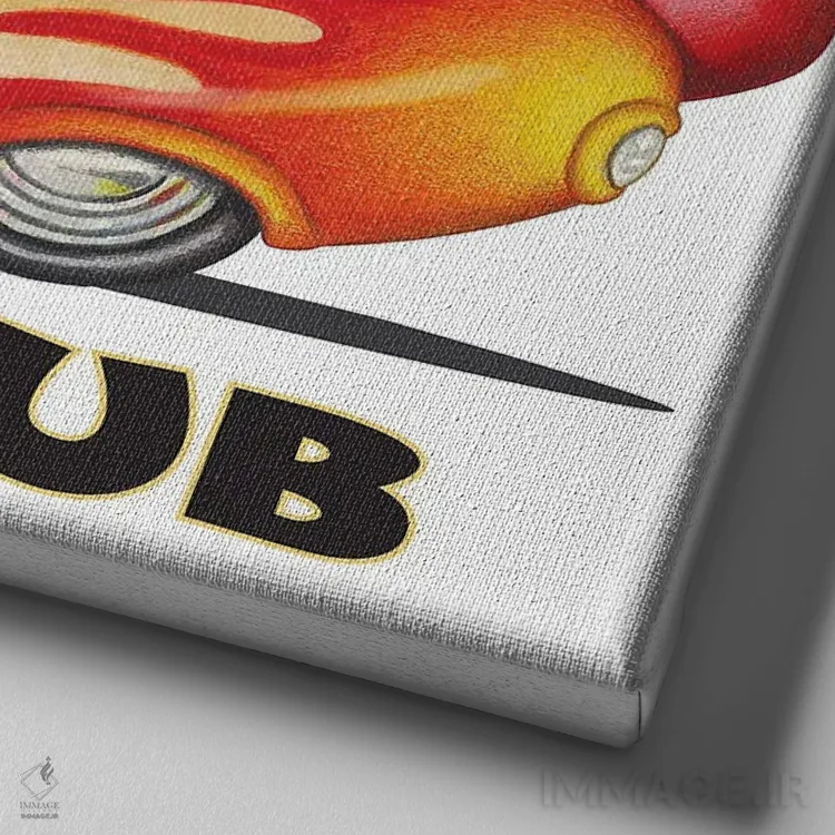 تابلو باشگاه هواداران خودروی وینر داشهوند سیاه اثر دنی گوردون - نمای نزدیک بافت بوم