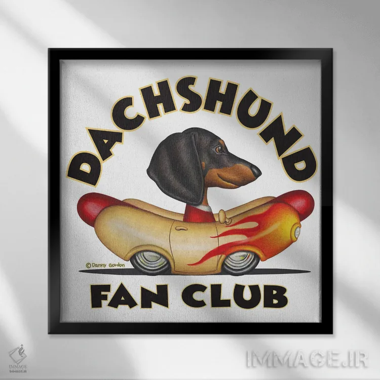 تابلو باشگاه هواداران خودروی وینر داشهوند سیاه اثر دنی گوردون - نمای قابدار مشکی