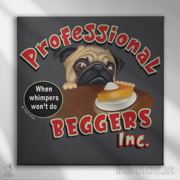 تابلو پاگ گدای حرفهای اثر دنی گوردون - نمای روبهرو روی دیوار