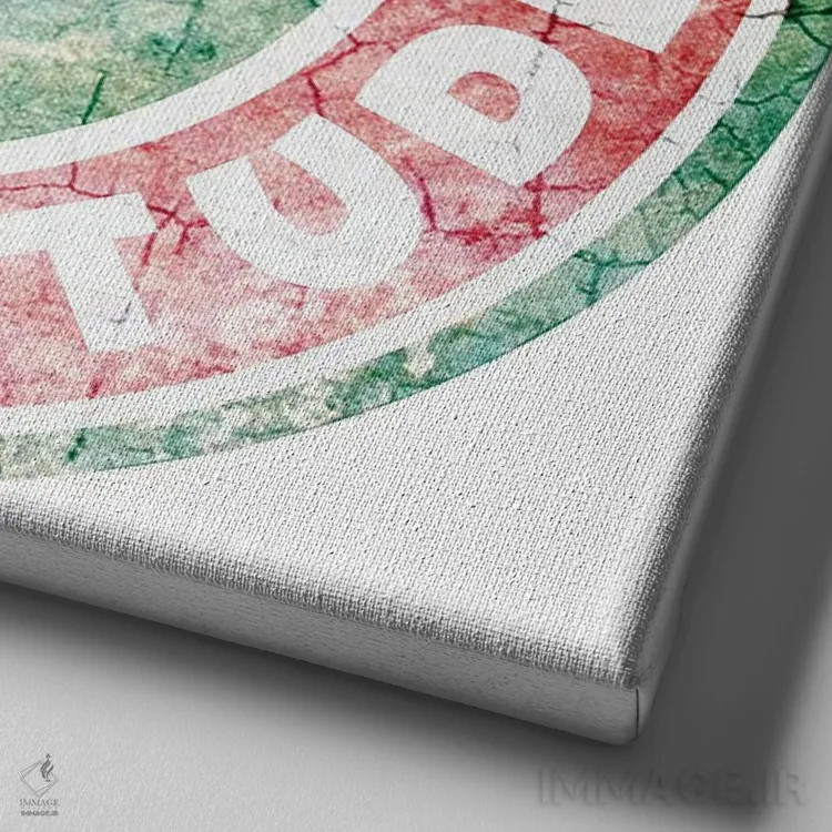 تابلو سگ داشهوند در حال قدم زدن در دایرهای با ظاهر قدیمی اثر دنی گوردون - نمای نزدیک بافت بوم