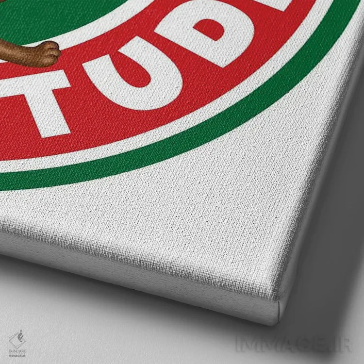 تابلو دو سگ داشهوند در حال قدم زدن در یک دایره اثر دنی گوردون - نمای نزدیک بافت بوم