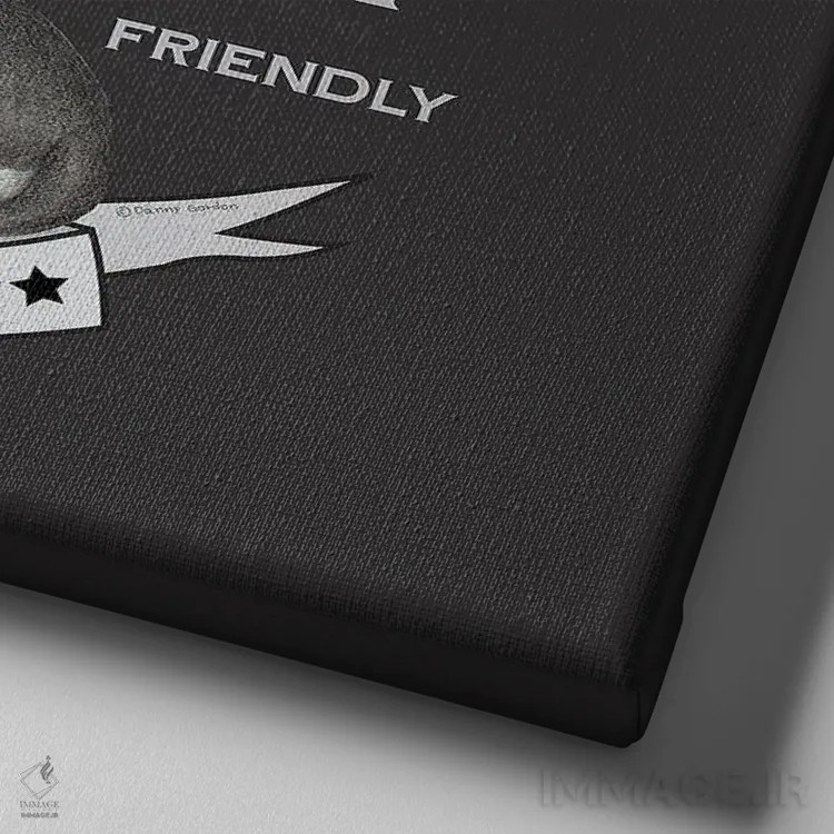 تابلو بیستهاوند سهرنگ با سبک قدیمی اثر دنی گوردون - نمای نزدیک بافت بوم