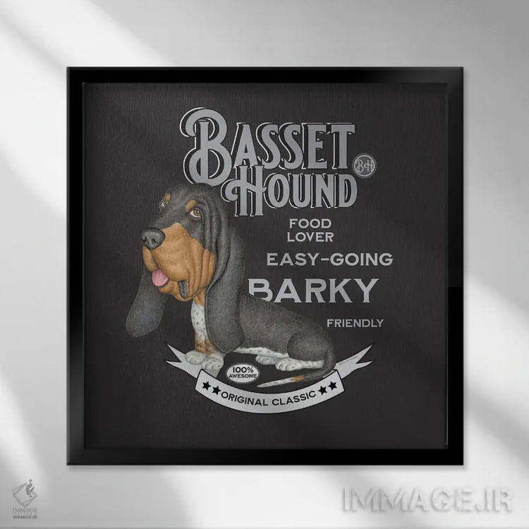 تابلو بیستهاوند سهرنگ با سبک قدیمی اثر دنی گوردون - نمای قابدار مشکی