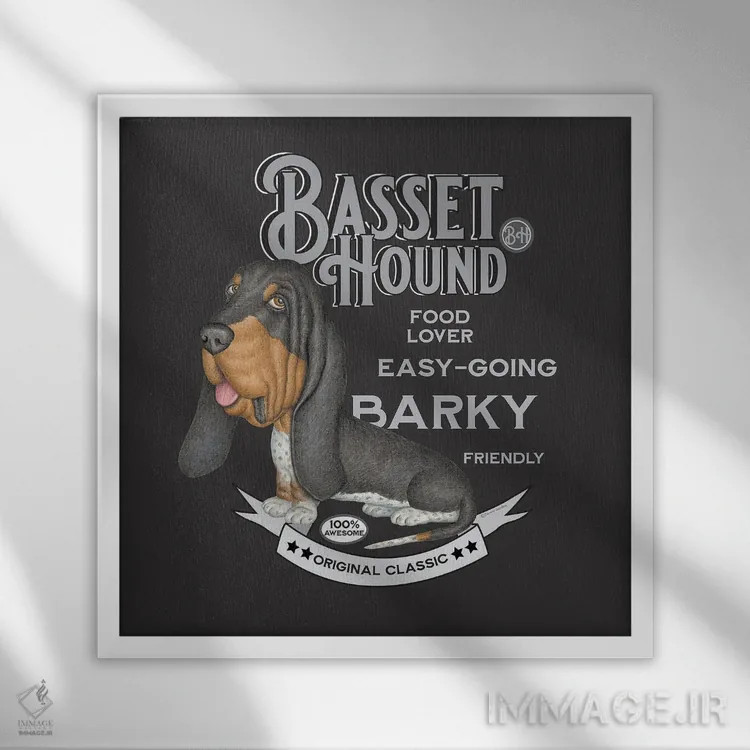 تابلو بیستهاوند سهرنگ با سبک قدیمی اثر دنی گوردون - نمای قابدار سفید