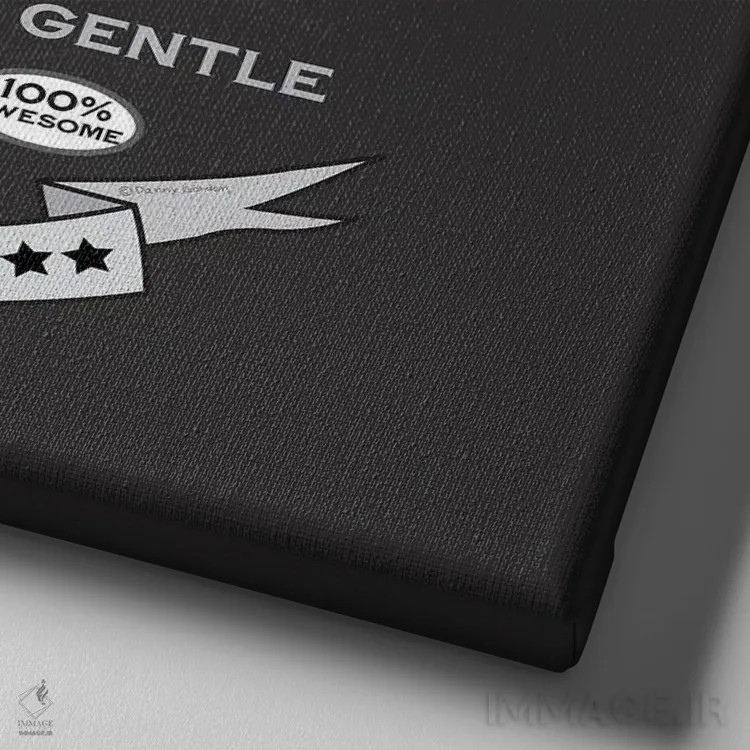 تابلو بول تریر سفید با پیراهن و کراوات به سبک قدیمی اثر دنی گوردون - نمای نزدیک بافت بوم