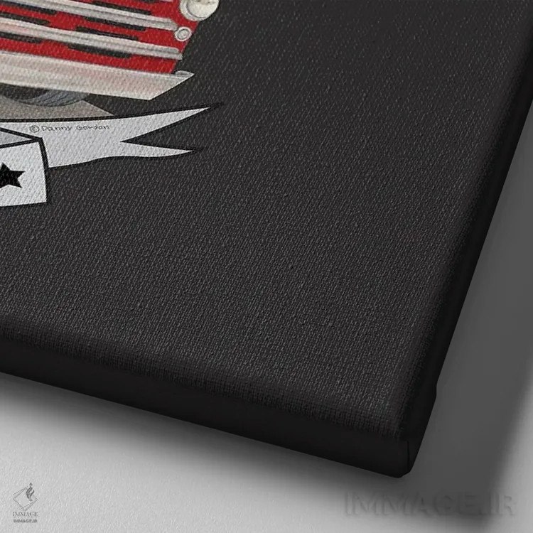 تابلو روتوایлер در کامیون جادهای با سبک قدیمی اثر دنی گوردون - نمای نزدیک بافت بوم