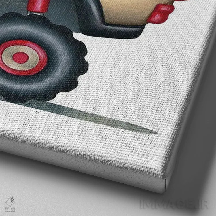 تابلو داشهوند در کامیون مانستر هاتداگ اثر دنی گوردون - نمای نزدیک بافت بوم