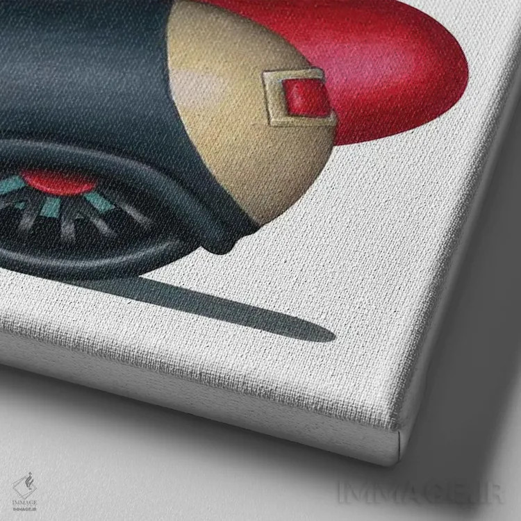 تابلو داشهوند پایپر در خودروی هاتداگ اثر دنی گوردون - نمای نزدیک بافت بوم