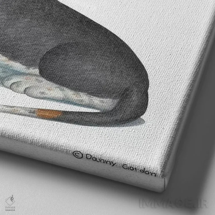 تابلو بیستهاوند اثر دنی گوردون - نمای نزدیک بافت بوم