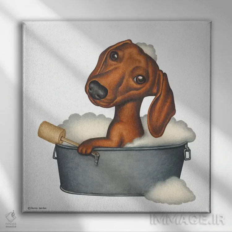 تابلو حمام داشهوند اثر دنی گوردون - نمای روبهرو روی دیوار