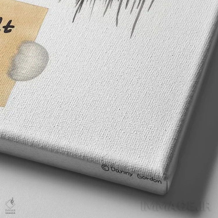 تابلو چاینیز کرستد اثر دنی گوردون - نمای نزدیک بافت بوم