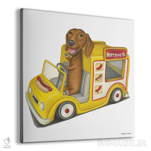 تابلو داشهوند در کامیون هاتداگ اثر دنی گوردون - نمای پرسپکتیو محصول