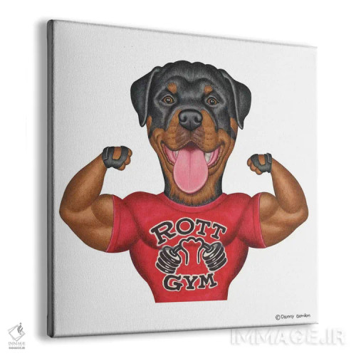 تابلو روتوایلر عضلانی اثر دنی گوردون - نمای پرسپکتیو محصول