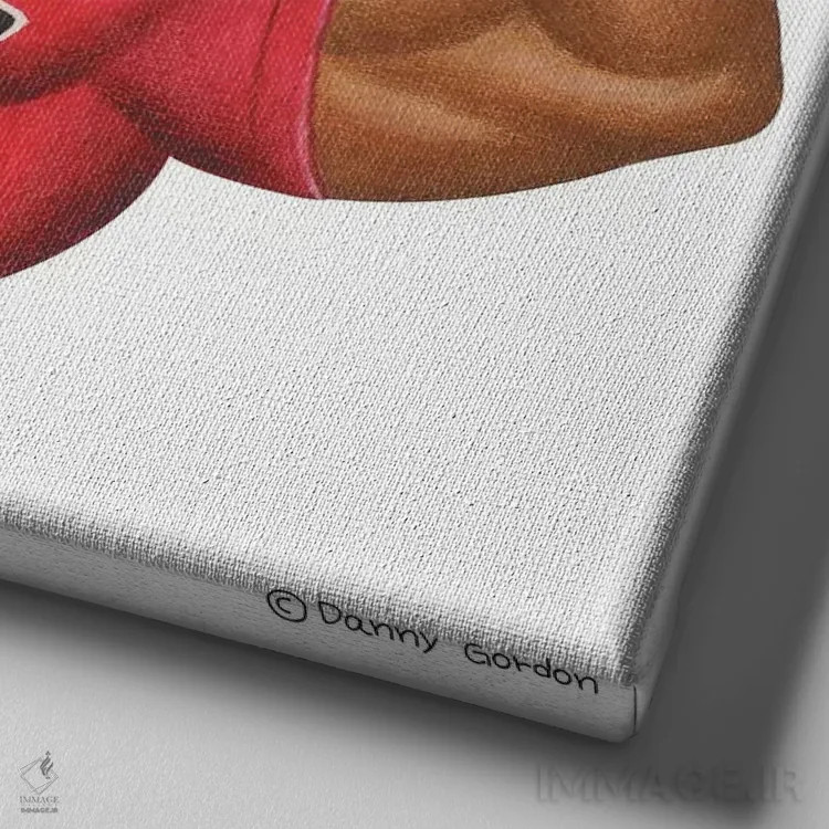 تابلو روتوایلر عضلانی اثر دنی گوردون - نمای نزدیک بافت بوم