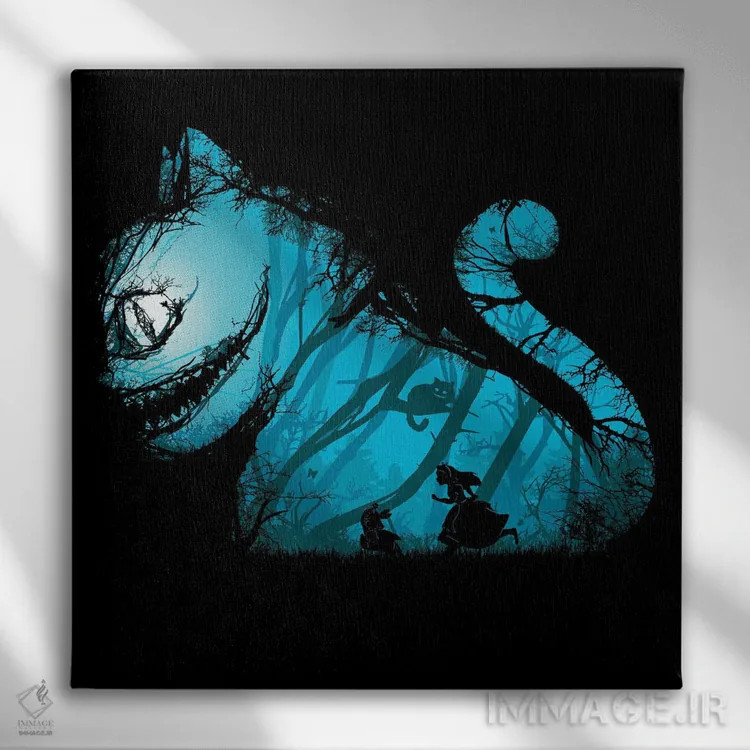 تابلو گربهٔ دیوانهٔ من اثر دانی آرت (نام هنرمند یا استودیو) - نمای روبهرو روی دیوار