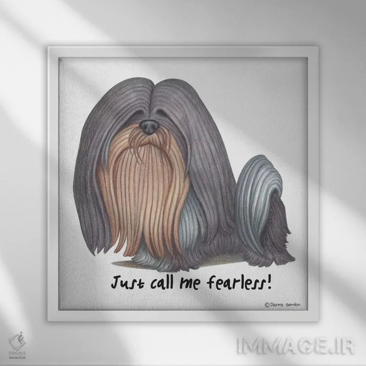 تابلو لاسا آپسو اثر دنی گوردون - نمای قابدار سفید