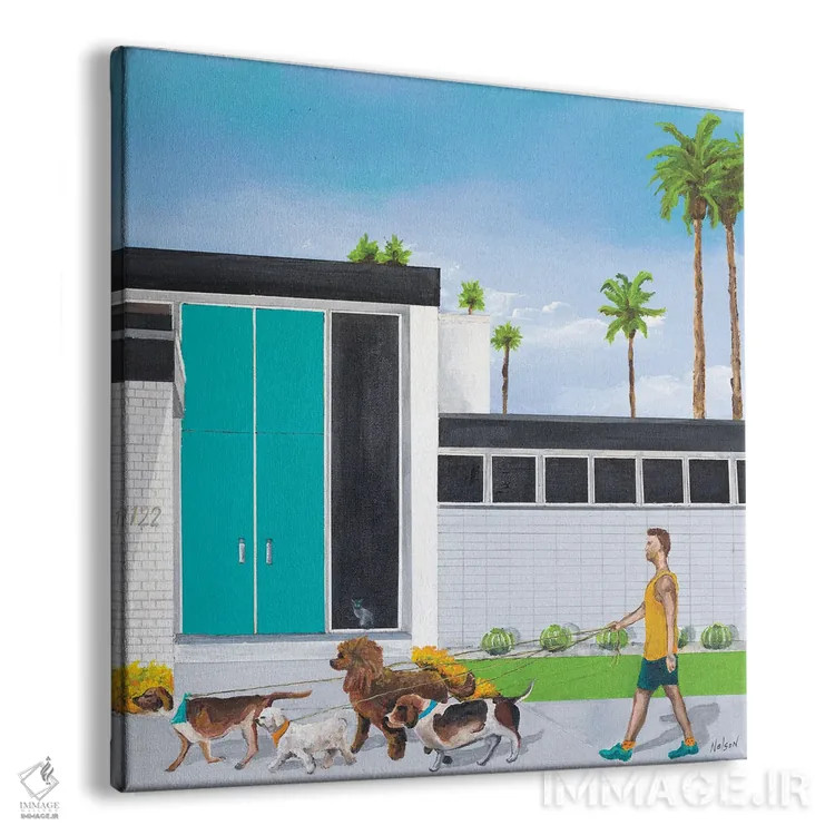 تابلو گردشدهندهٔ سگ اثر دن نلسون - نمای پرسپکتیو محصول