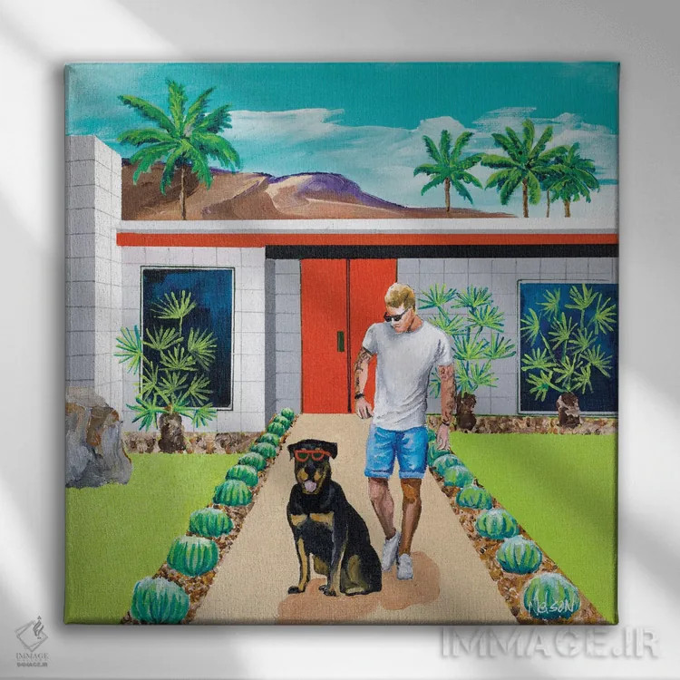 تابلو جیمز اثر دن نلسون - نمای روبهرو روی دیوار