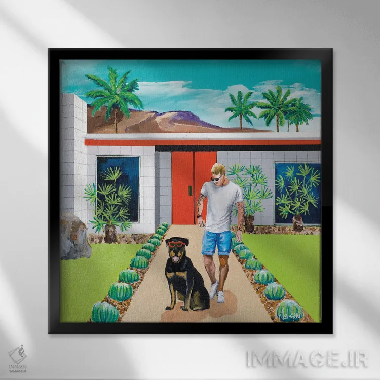 تابلو جیمز اثر دن نلسون - نمای قابدار مشکی