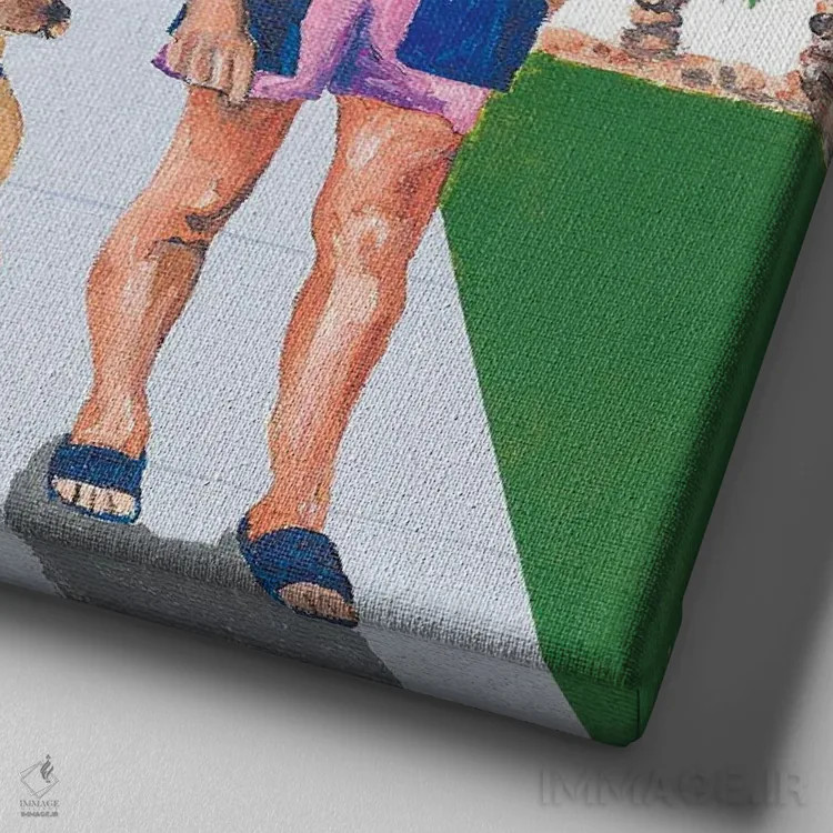 تابلو پاول اثر دن نلسون - نمای نزدیک بافت بوم