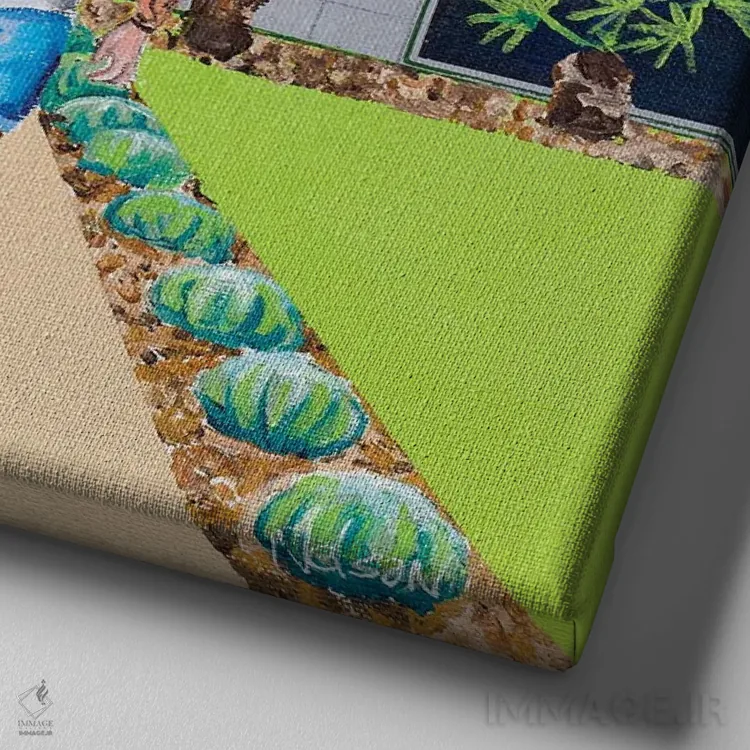 تابلو جیمز اثر دن نلسون - نمای نزدیک بافت بوم