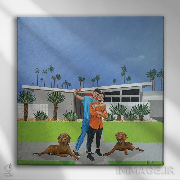 تابلو لبخند اثر دن نلسون - نمای روبهرو روی دیوار