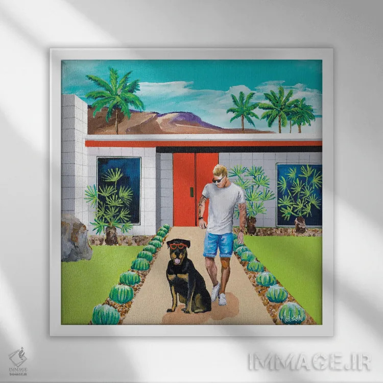 تابلو جیمز اثر دن نلسون - نمای قابدار سفید