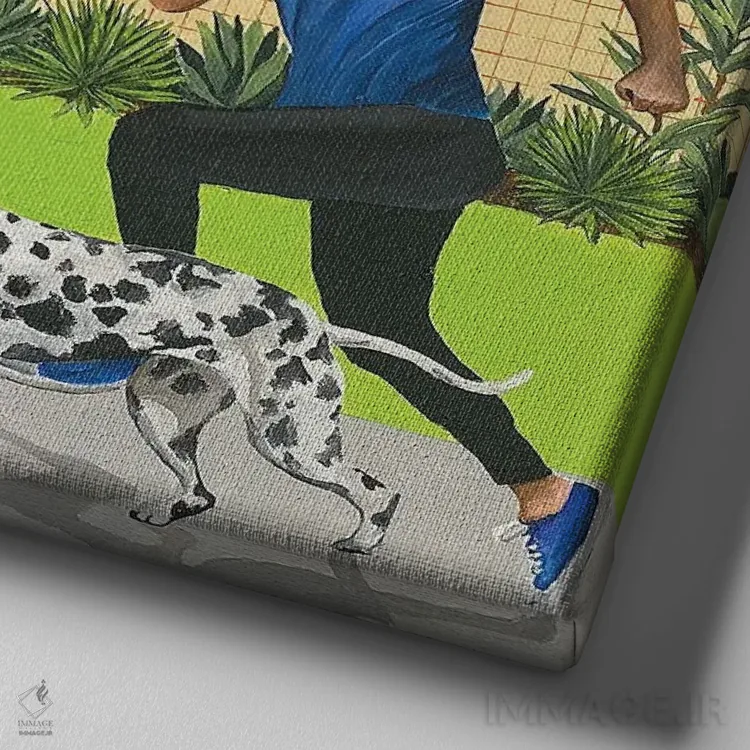 تابلو مسابقه اثر دن نلسون - نمای نزدیک بافت بوم