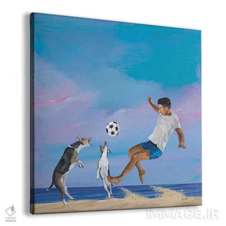 تابلو پسران فوتبال اثر دن نلسون - نمای پرسپکتیو محصول