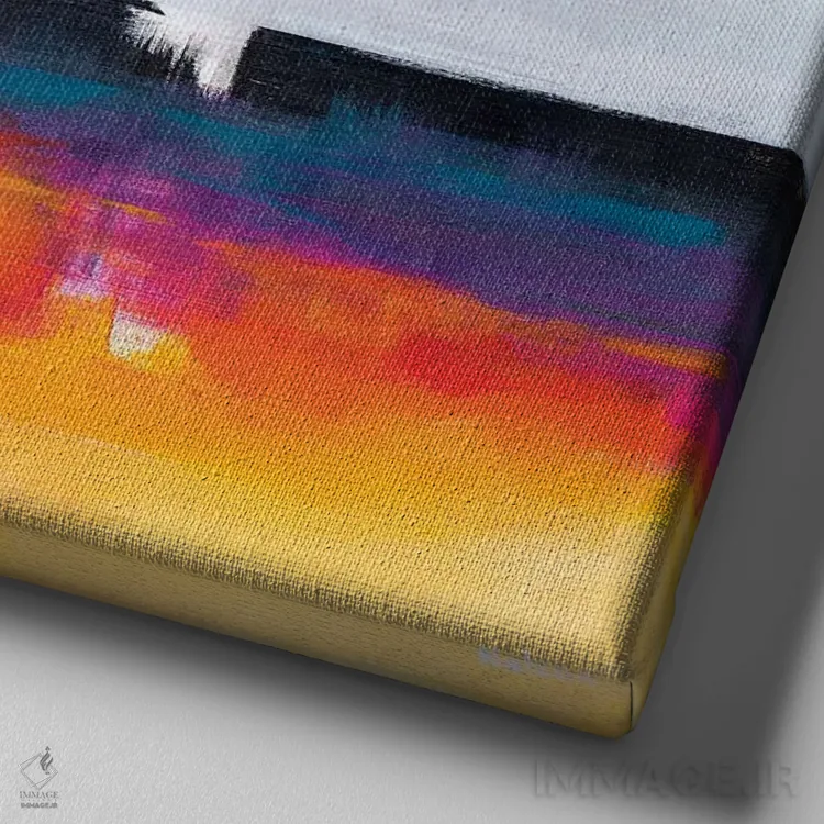 تابلو خودنگاره اثر دن نلسون - نمای نزدیک بافت بوم