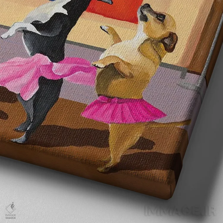 تابلو رقص در سایه اثر دن نلسون - نمای نزدیک بافت بوم