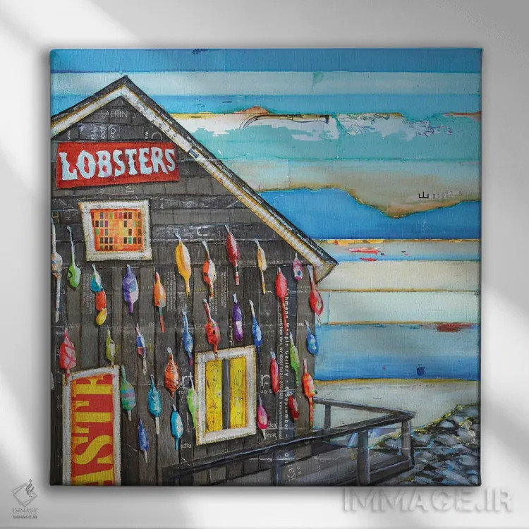 تابلو خرچنگ لطفاً اثر دنی فیلیپس - نمای روبهرو روی دیوار