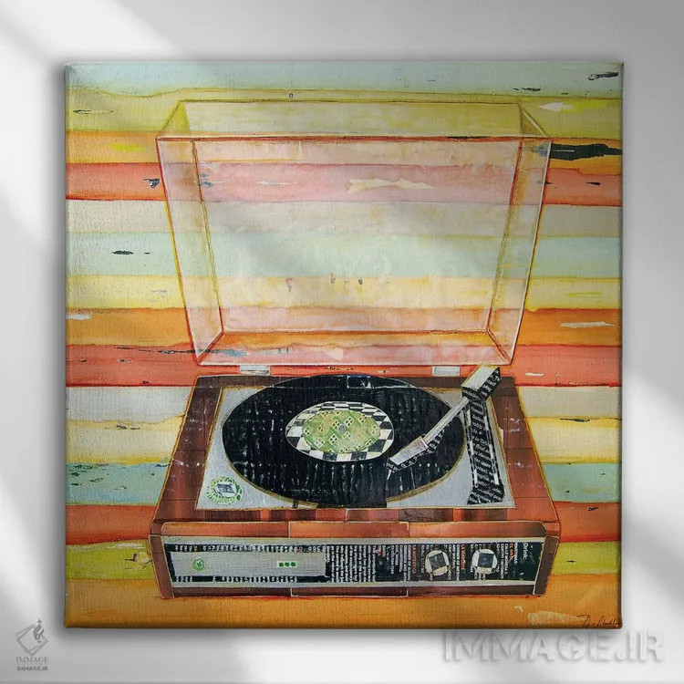 تابلو سوزن را روی صفحه بگذار اثر دنی فیلیپس - نمای روبهرو روی دیوار