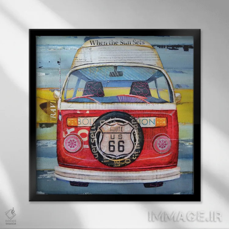 تابلو به هیجان بیا اثر دنی فیلیپس - نمای قابدار مشکی