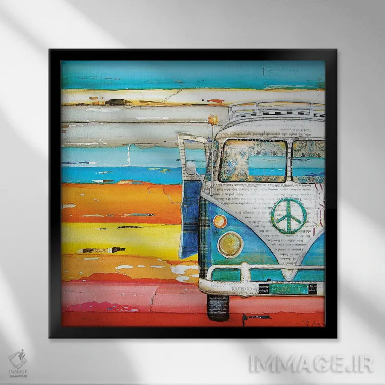 تابلو فرار از مدرسه اثر دنی فیلیپس - نمای قابدار مشکی