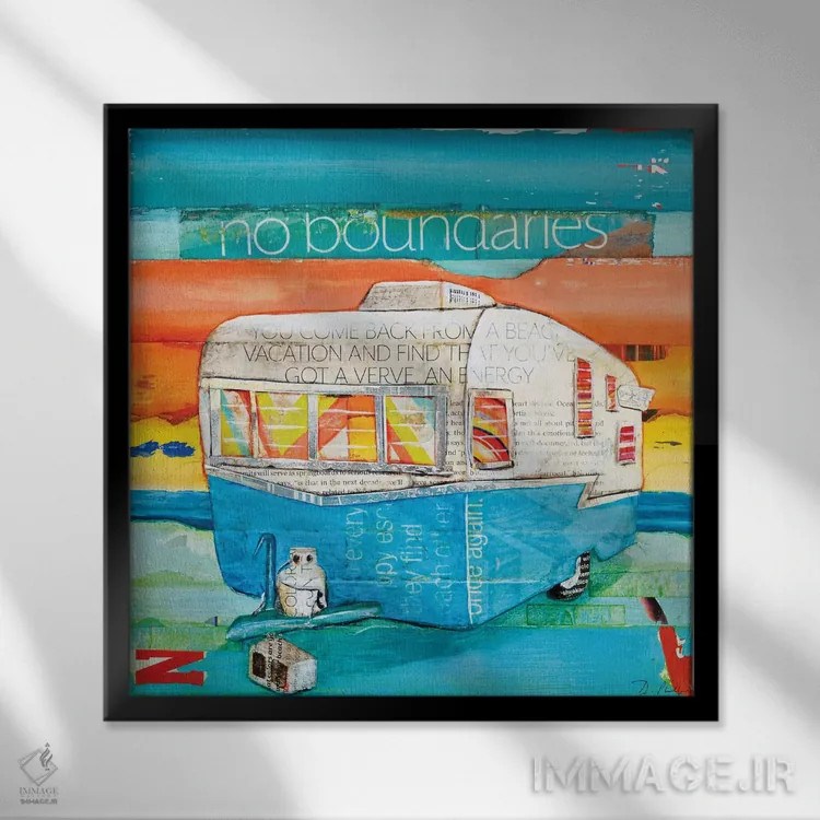 تابلو بدون مرز اثر دنی فیلیپس - نمای قابدار مشکی