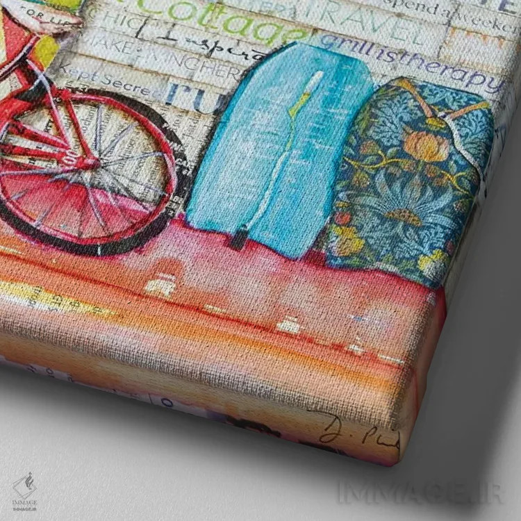 تابلو مگه عالی نیست اثر دنی فیلیپس - نمای نزدیک بافت بوم