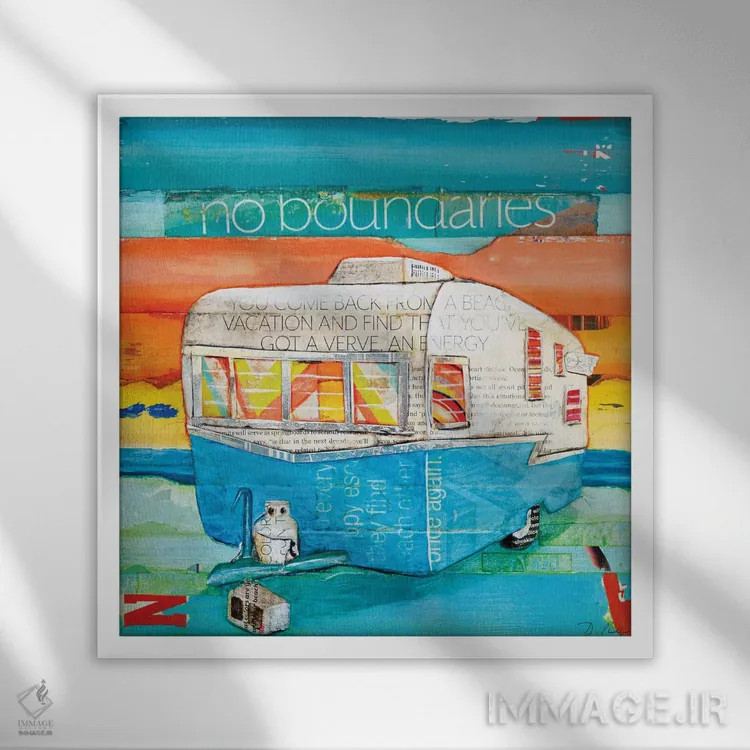 تابلو بدون مرز اثر دنی فیلیپس - نمای قابدار سفید