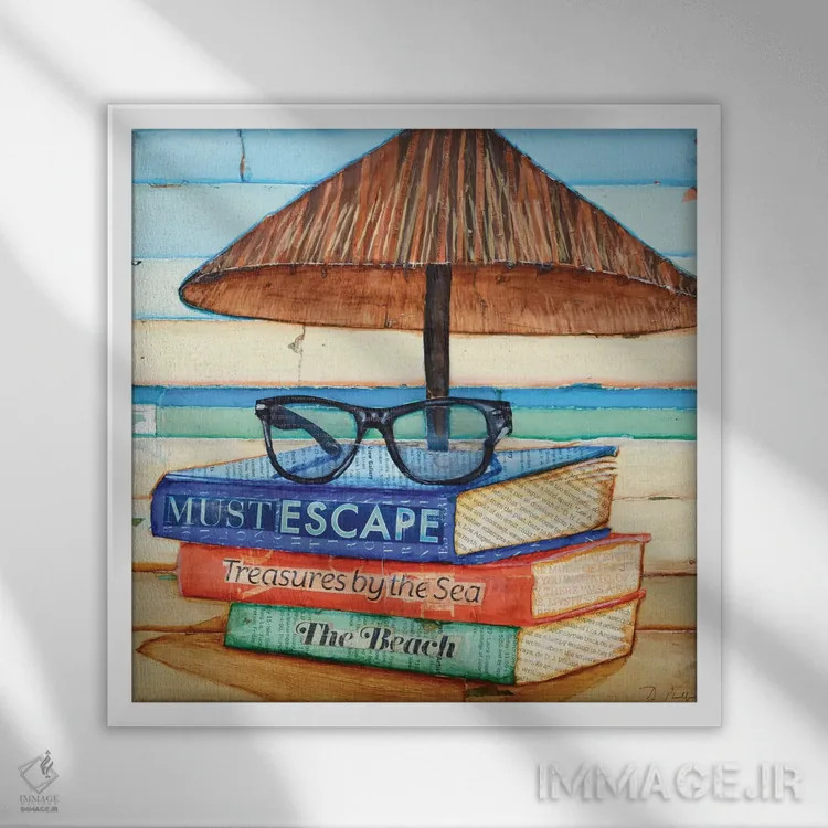 تابلو عینک مطالعه اثر دنی فیلیپس - نمای قابدار سفید