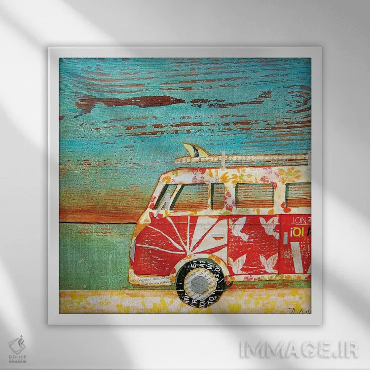 تابلو سانتا کروز (شهر یا سفر کروز) اثر دنی فیلیپس - نمای قابدار سفید