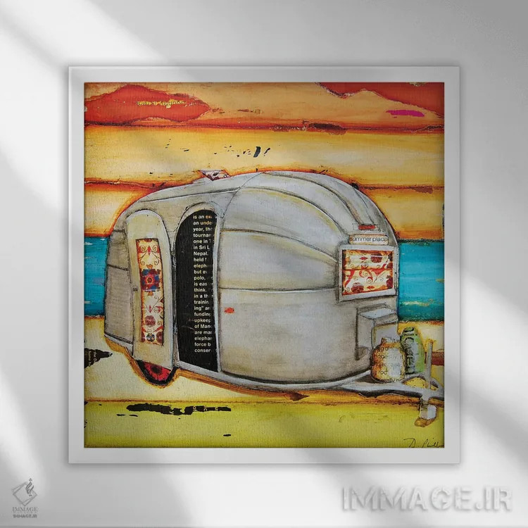 تابلو جای تابستانی اثر دنی فیلیپس - نمای قابدار سفید