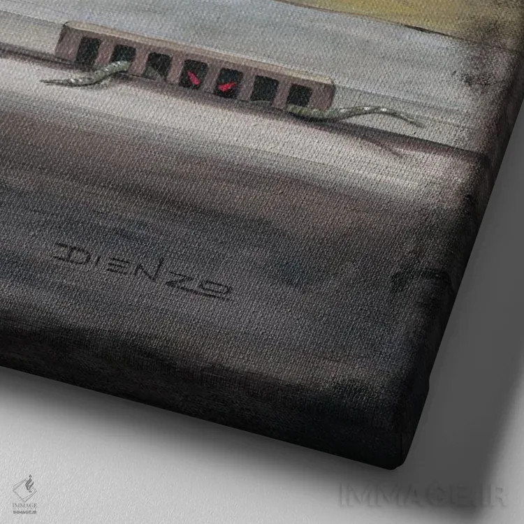 تابلو احساس گوستاو اثر دیینزو - نمای نزدیک بافت بوم