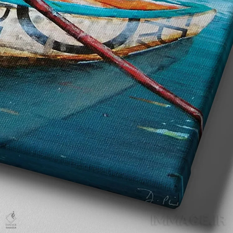 تابلو آرامش اثر دنی فیلیپس - نمای نزدیک بافت بوم