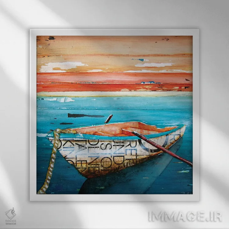 تابلو آرامش اثر دنی فیلیپس - نمای قابدار سفید