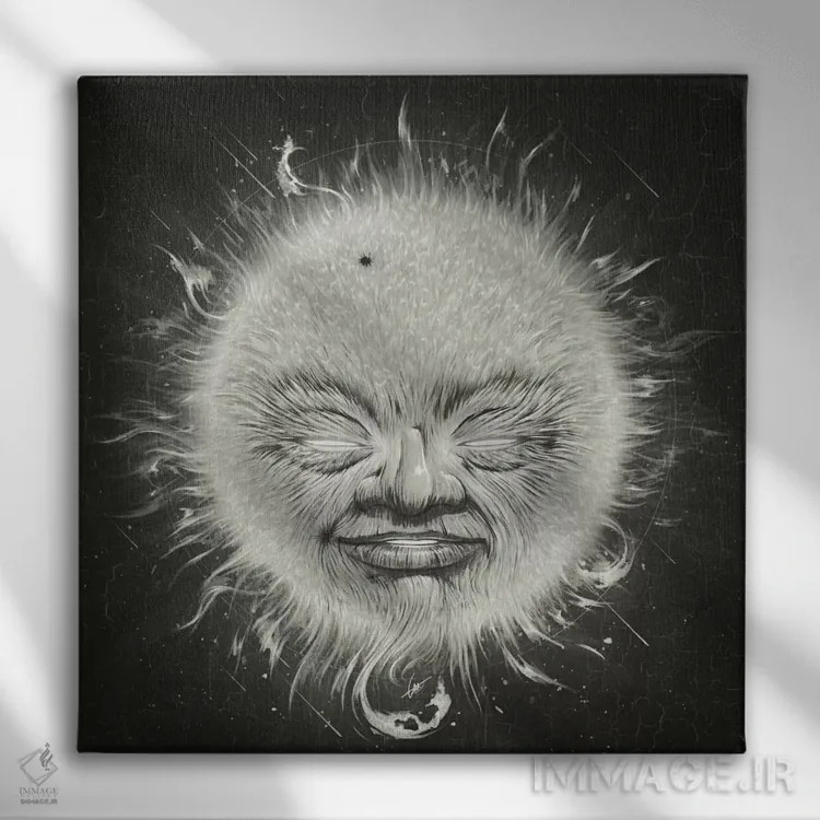 تابلو شعرای یمانی (ستاره) اثر دکتر لوکاس برژاک - نمای روبهرو روی دیوار