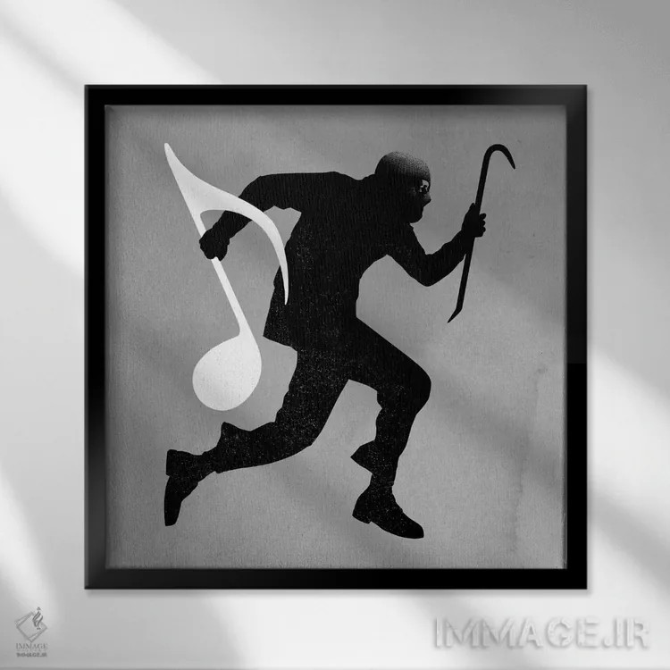 تابلو پاره شده اثر راب دابی - نمای قابدار مشکی