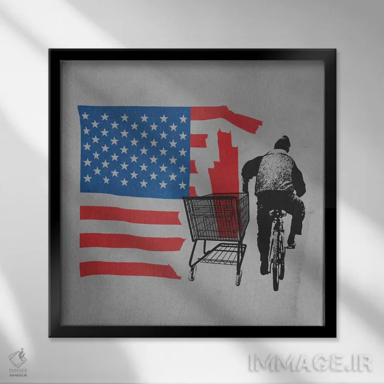 تابلو کنار گذاشته شده اثر راب دابی - نمای قابدار مشکی